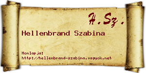 Hellenbrand Szabina névjegykártya