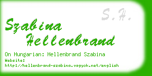 szabina hellenbrand business card